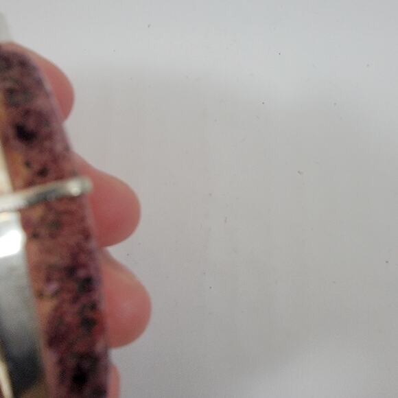 Handmade Silver Pendant with Natural Orange Agate Slice in Sterling Setting - Picture 4 of 10